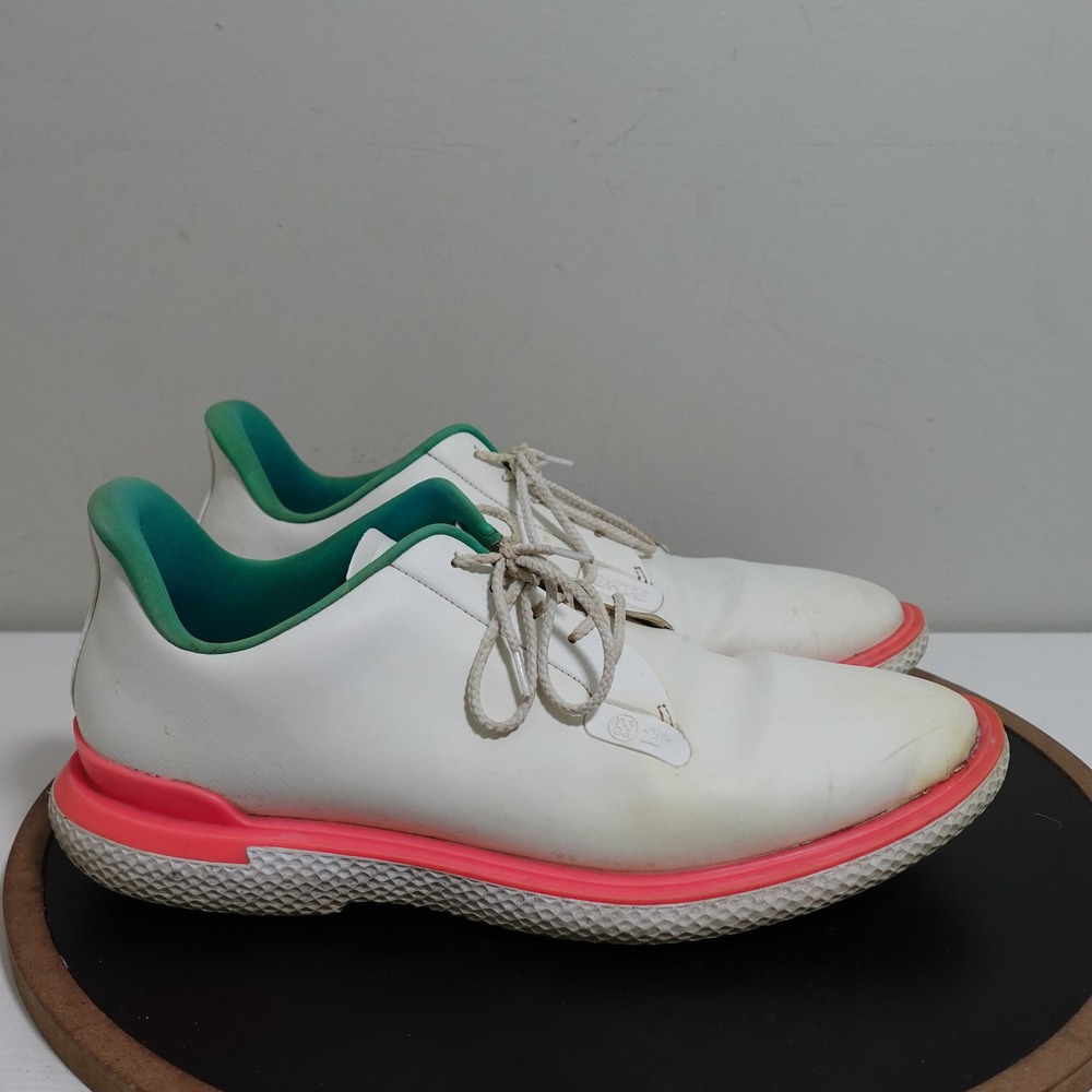 G/Fore Gallivan2r Golf Shoes Men 10.5 White Pink Green G/Pod Cleat‎ Casual